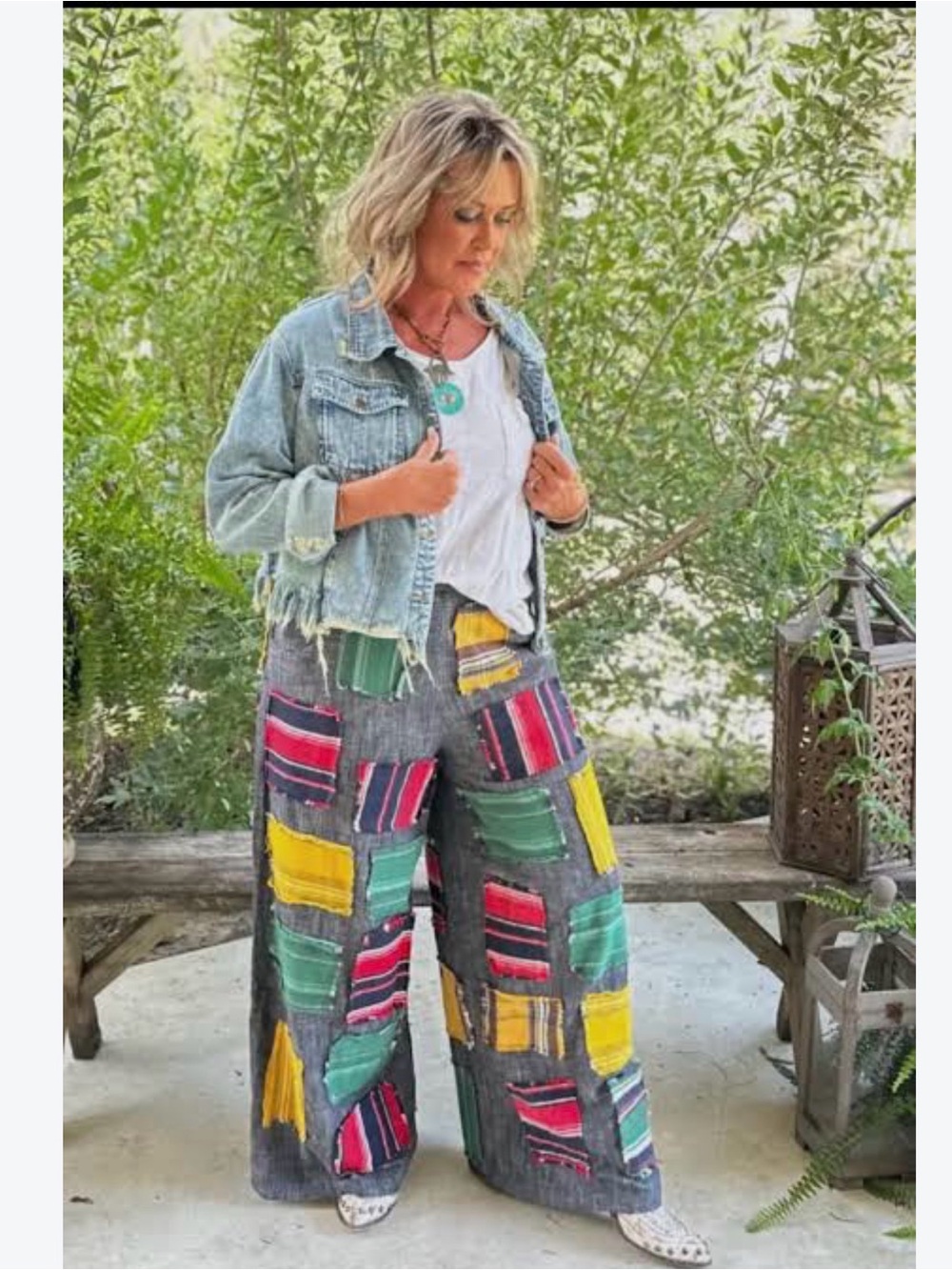 ⭐️NWT Jaded Gypsy Striped Patch Pants⭐️